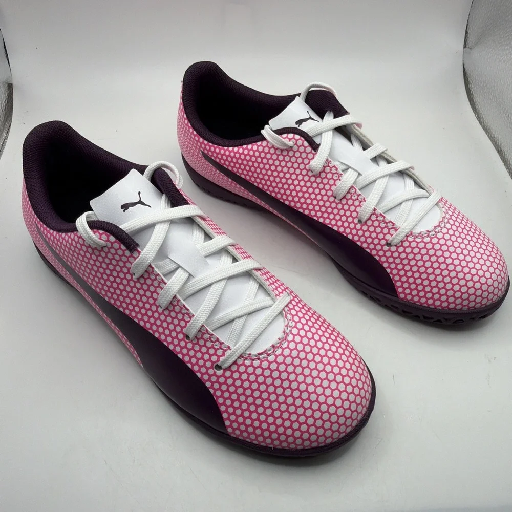 Puma Spirit FG Jr 104493 09‎ Soccer Cleat, Big Kid's Size 3.5, Pink NEW